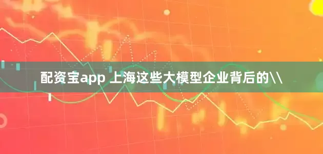 配资宝app 上海这些大模型企业背后的\